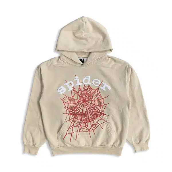 Cream Sp5der Hoodie Cream Sp5der Hoodie