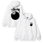 Stussy 8 Ball White Hoodie