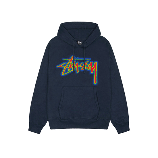 Stussy Thermal Stock Hoodie Navy Blue Stussy Thermal Stock Hoodie Navy Blue