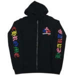 Multicolor Cross Cemetery Chrome Hearts Zip Up Hoodie