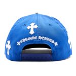 Blue Chrome Hearts Cross Patch Baseball Hat - Image 2