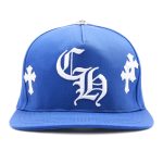 Blue Chrome Hearts Cross Patch Baseball Hat