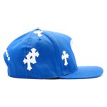 Blue Chrome Hearts Cross Patch Baseball Hat - Image 4