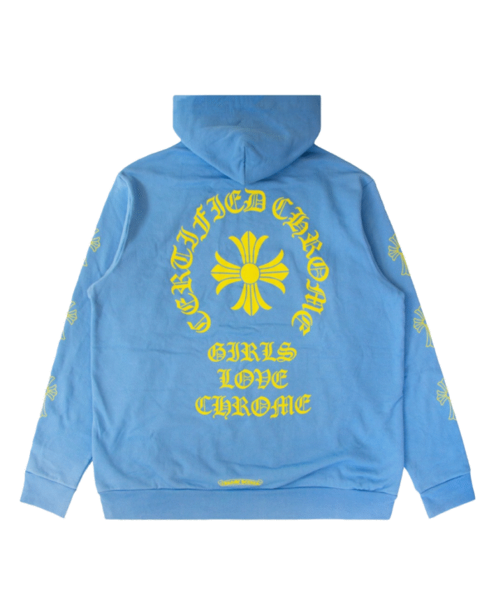 Chrome Hearts Girls Love Blue Hoodie - Image 2