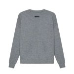 Essentials Overlapped Gray Sweater - Image 2