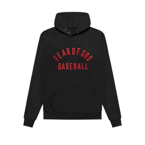 Fear-OF-God-Baseball-Black-Hoodie.jpg Fear OF God Baseball Black Hoodie - Image 1