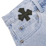 Chrome Hearts Leather Patches Jeans - Image 4