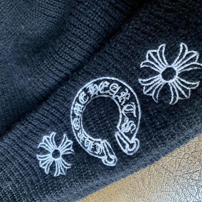 Chrome Hearts Mens Black Beanie - Image 3