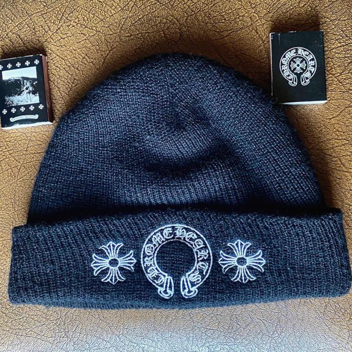 Chrome Hearts Mens Black Beanie - Image 2