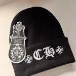 Chrome Hearts CH Black and White Beanie - Image 2