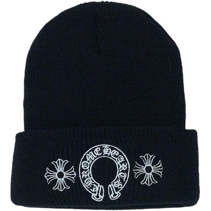 Chrome Hearts Mens Black Beanie - Image 1