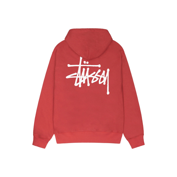 Pull-a-capuche-rouge-stussy.jpg Stussy Red Hoodie - Image 1