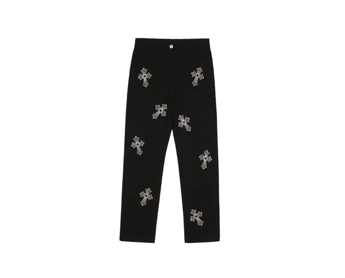 Rhinestone Cross Chrome Hearts Pants - Image 1