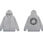 Stussy Buana Zip Grey Hoodie Pigment Dyed