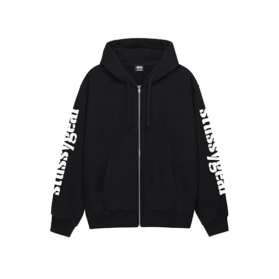 Stussy-Gear-Zip-Hoodie-Black.jpg Stussy Gear Black Zip Hoodie - Image 1
