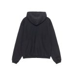 Stussy Outline Black Zip Hoodie - Image 2