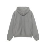 Stussy Outline Zip Hoodie Grey - Image 2