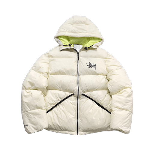 Veste-Blanche-Cassee-De-Stussy.jpg Stussy Off White Jacket - Image 1