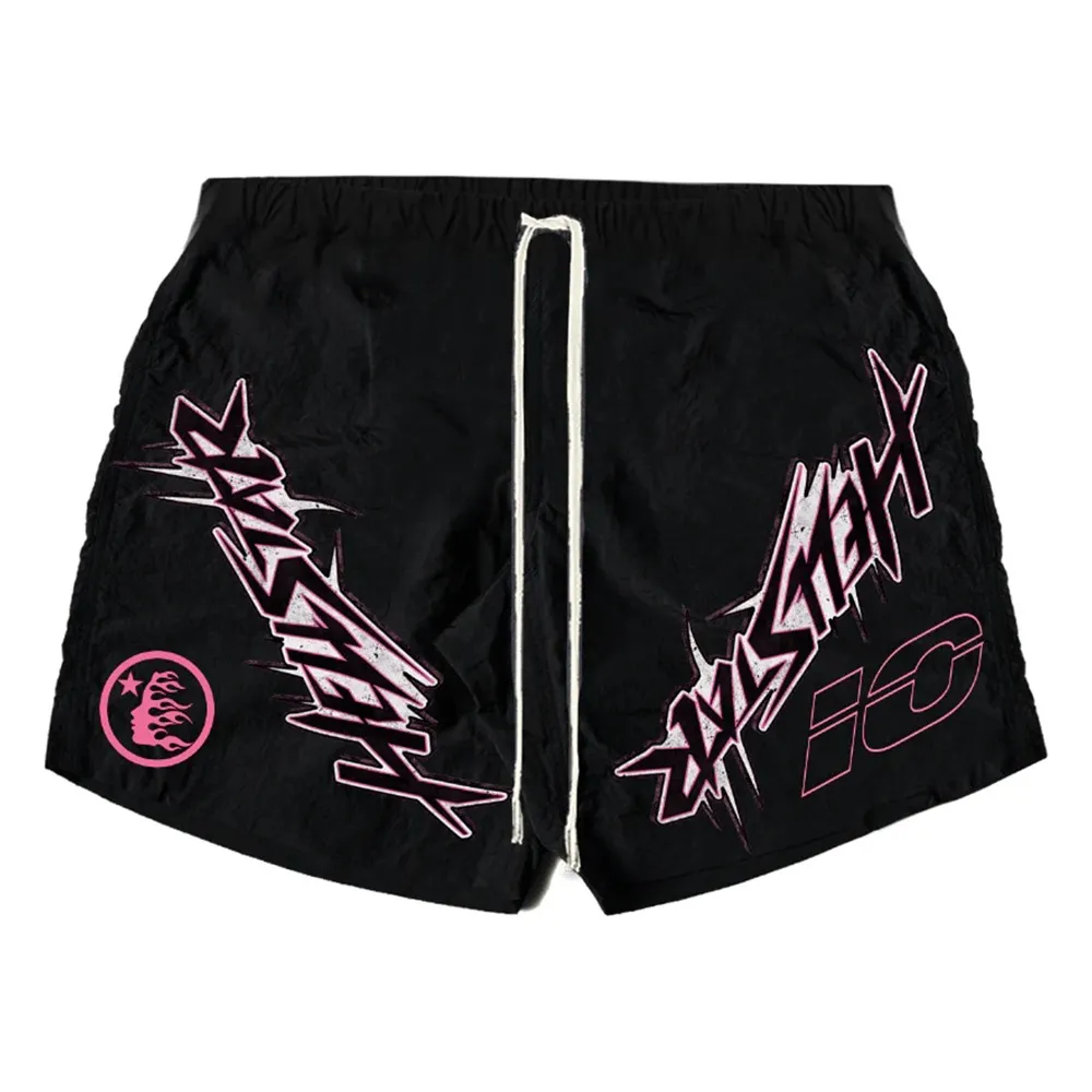 Waxed-Nylon-Hellstar-Shorts.png Waxed Nylon Hellstar Shorts - Image 1