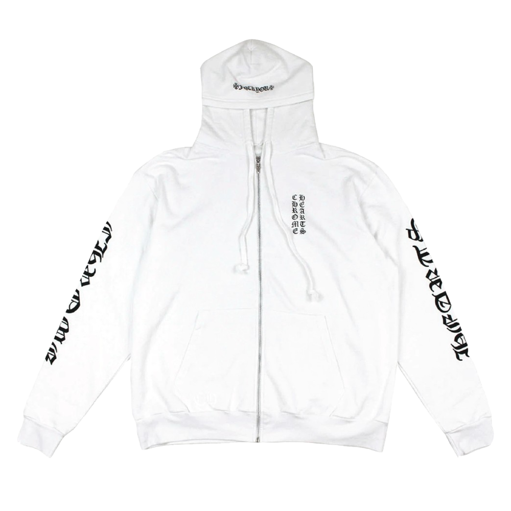 ezgif-2-158bfc03a7.png White Chrome Hearts Zip Up Hoodie - Image 1