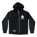 Black Chrome Hearts Zip Up Hoodie